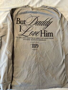 Taylor Swift TTPD But Daddy I Love Him Long Sleeve Tshirt